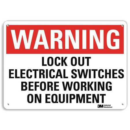 LYLE U6-1151-RA_10X7 WARNING SIGN RED/WHITE SURFACE 7 IN H