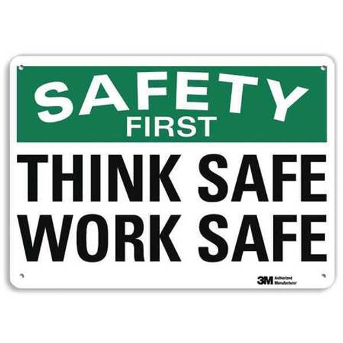 LYLE U7-1255-RA_14X10 SAFETY SIGN REFLECTIVE ALUM 10INHX14INW