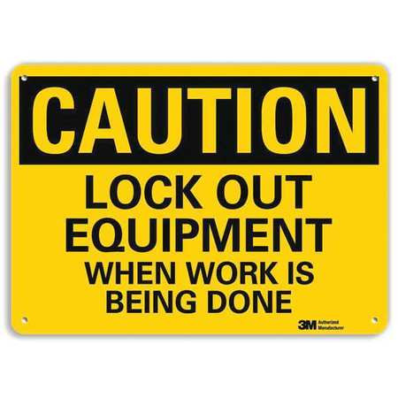 LYLE U4-1496-RA_14X10 SAFETY SIGN LOCKOUT FOR SAFETY 10IN.H