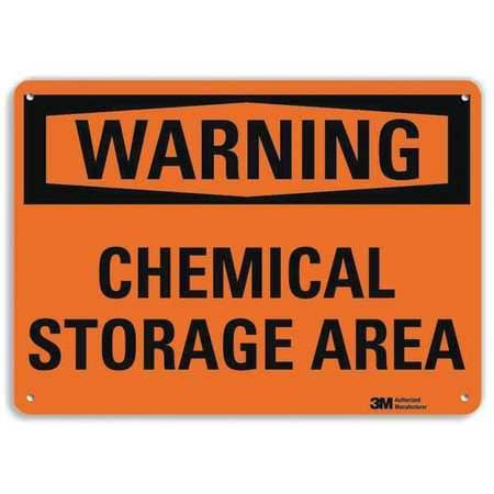 LYLE U6-1041-RA_10X7 WARNING SIGN CHEMICAL STORAGE AREA 7IN H