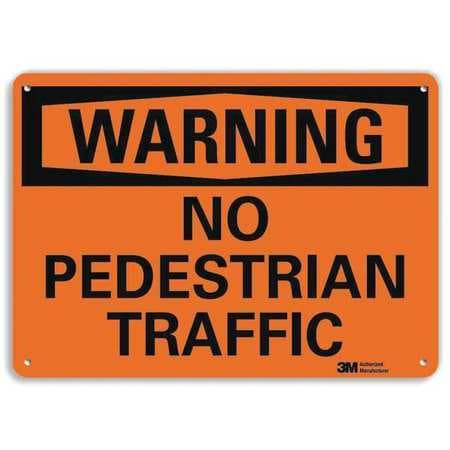 LYLE U6-1170-RA_14X10 WARNING SIGN NO PEDESTRIAN TRAFFIC 10INH