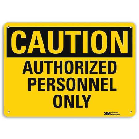 LYLE U4-1065-RA_10X7 SAFETY SIGN ATHRZD PRSNNL ONLY 7IN.H