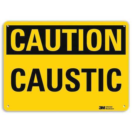 LYLE U4-1001-RA_10X7 SAFETY SIGN CAUSTIC 7IN.H