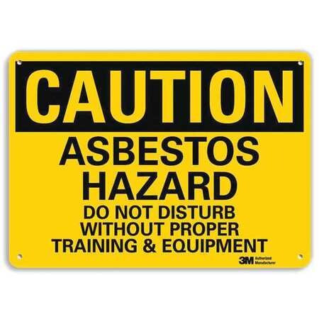LYLE U4-1060-RA_14X10 SAFETY SIGN ASBESTOS HAZARD 10IN.H