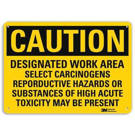 LYLE U4-1163-RA_14X10 SAFETY SIGN CARCINOGENS SUBSTANCES 10INH