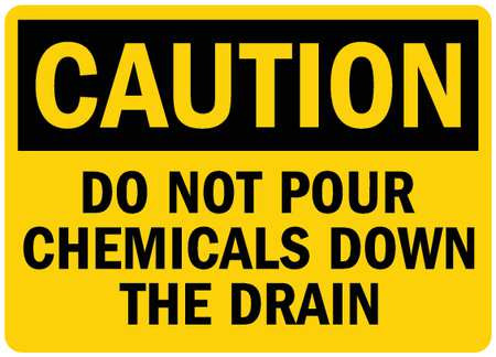 LYLE U4-1199-RD_14X10 SAFETY SIGN NOT POUR CHEMICALS 14IN.W