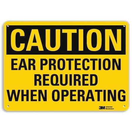 LYLE U4-1249-RA_14X10 SAFETY SIGN EAR PROTECTION 10IN.H