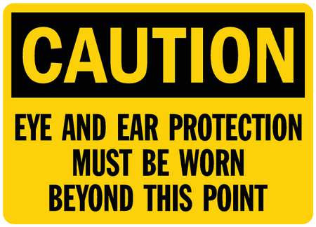 LYLE U4-1268-RD_14X10 SAFETY SIGN EYE EAR PRTCTN WORN 14IN.W