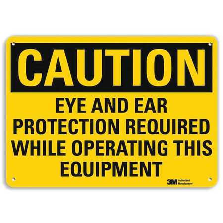 LYLE U4-1272-RA_14X10 SAFETY SIGN EYE EAR PRTCTN EQPMNT 10IN.H