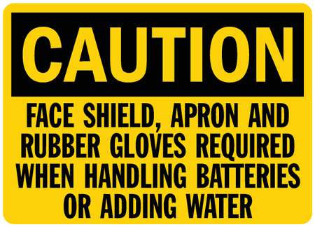 LYLE U4-1298-RD_7X5 SAFETY SIGN FACE SHIELD REQUIRED 5IN.H