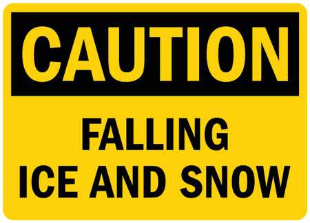 LYLE U4-1302-RD_10X7 SAFETY SIGN FALLING ICE AND SNOW 10IN.W