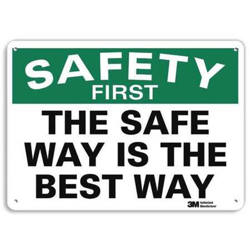 LYLE U7-1252-RA_10X7 SAFETY SIGN REFLECTIVE ALUM 7INHX10INW