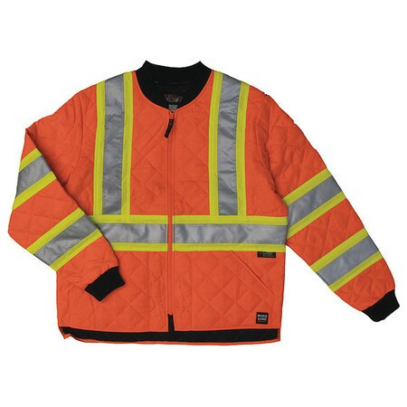 WORK KING S43221-2XL-FLGR HI-VIS JACKET POLYESTER FLO GREEN 2X