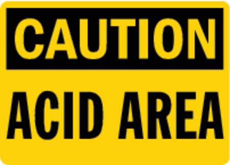 LYLE U4-1042-RD_14X10 SAFETY SIGN ACID AREA 10IN.H X 14IN.W