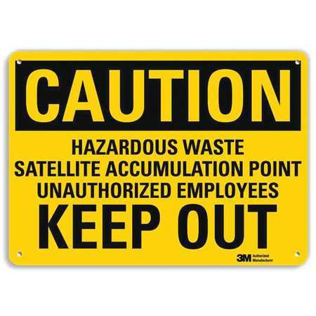 LYLE U4-1382-RA_14X10 SAFETY SIGN HAZARDOUS ACCUMULATION 10INH
