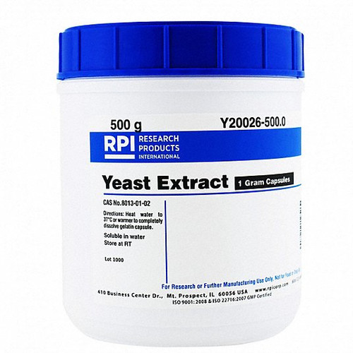 RPI Y20026-500.0 YEAST EXTRACT CAPSULES 500G PK500