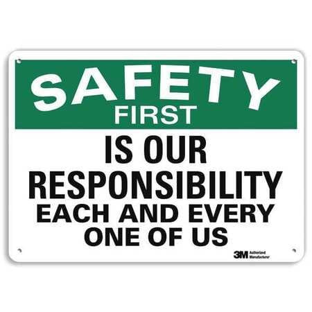 LYLE U7-1208-RA_10X7 SAFETY SIGN REFLECTIVE ALUM 7INHX10INW