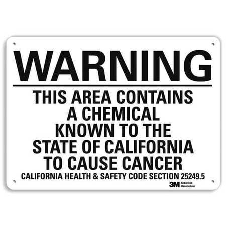 LYLE U6-1235-RA_10X7 WARNING SIGN BLACK/WHITE TEXT 7 IN H