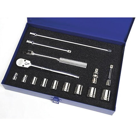 WILLIAMS WSB-15F 3/8 DR SKT/TOOL SET,12-PT,15-P          