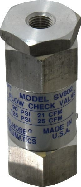 COILHOSE PNEUMATICS SV802 SAFETY EXCESS FLOW CHECKVALVE 1/4" FPT