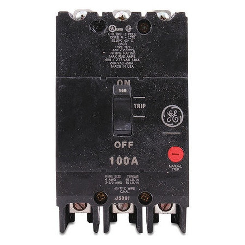 GENERAL CABLE TEYF3100 CIRCUIT BREAKER 100A 3P 277/480VAC 18KA