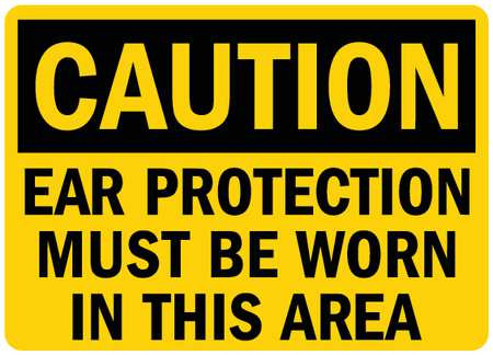 LYLE U4-1234-RD_10X7 SAFETY SIGN EAR PROTECTION WORN 10IN.W