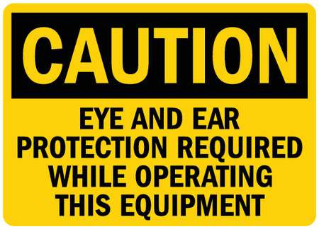 LYLE U4-1272-RD_14X10 SAFETY SIGN EYE EAR PRTCTN EQPMNT 14IN.W