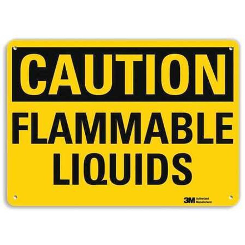 LYLE U4-1311-RA_14X10 SAFETY SIGN FLAMMABLE LIQUIDS 10IN.H