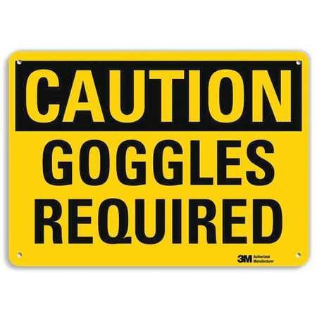 LYLE U4-1344-RA_14X10 SAFETY SIGN GOGGLES REQUIRED 10IN.H