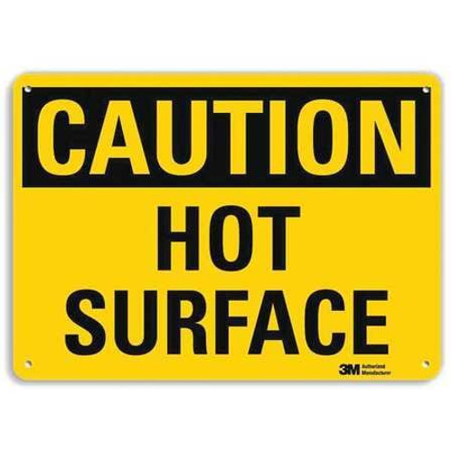 LYLE U4-1428-RA_14X10 SAFETY SIGN HOT SURFACE 10IN.H
