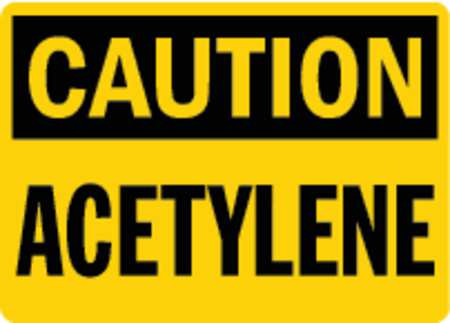 LYLE U4-1040-RD_10X7 SAFETY SIGN ACETYLENE 7IN.H X 10IN.W