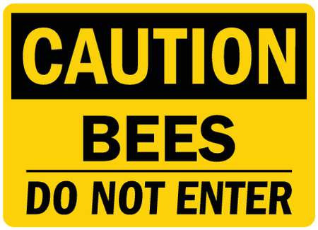 LYLE U4-1079-RD_14X10 SAFETY SIGN BEES DO NOT ENTER 14IN.W