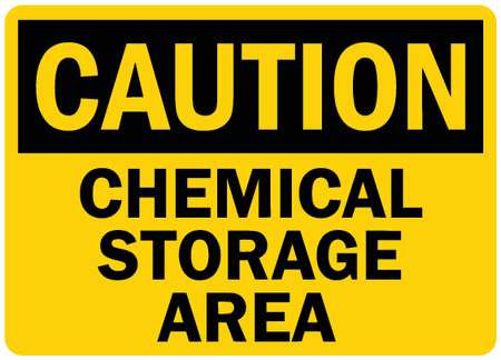 LYLE U4-1114-RD_7X5 SAFETY SIGN CHEMICAL STORAGE AREA 5IN.H