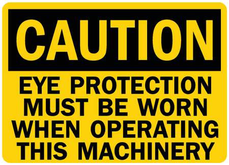 LYLE U4-1282-RD_10X7 SAFETY SIGN EYE PROTECTION MCHNRY 10IN.W