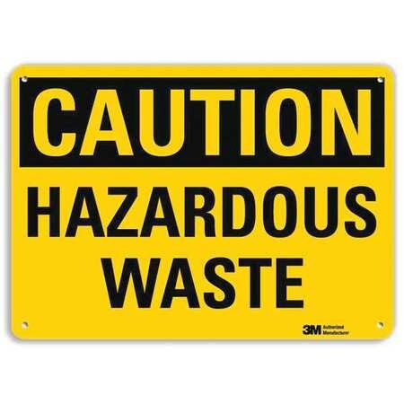 LYLE U4-1377-RA_10X7 SAFETY SIGN HAZARDOUS WASTE 7IN.H