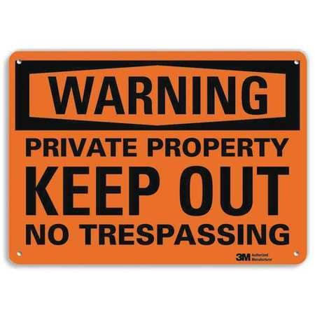 LYLE U6-1202-RA_14X10 ADMITTANCE SIGN KEEP OUT 10 IN H TEXT