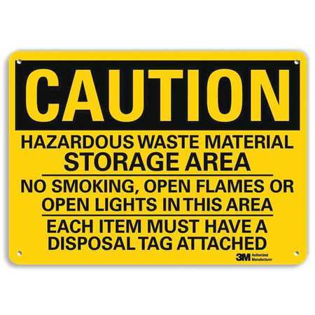 LYLE U4-1381-RA_10X7 SAFETY SIGN HAZARDOUS WASTE STORAGE 7INH