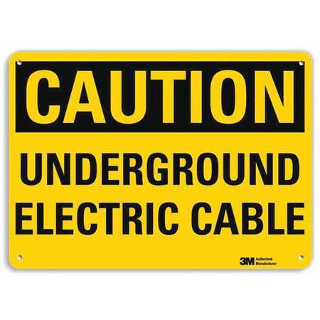 LYLE U4-1745-RA_14X10 SAFETY SIGN UNDERGROUND CABLE 10 IN H