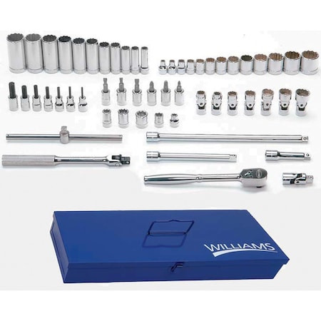 WILLIAMS WSB-56F 3/8 DR SKT/TOOL SET,12-PT,56-P          