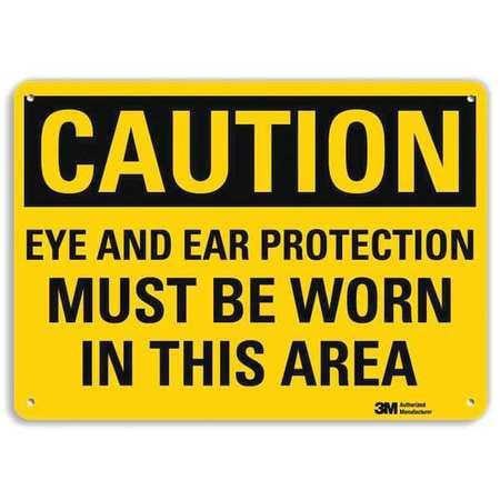 LYLE U4-1269-RA_10X7 SAFETY SIGN EYE EAR PRTCTN AREA 7IN.H