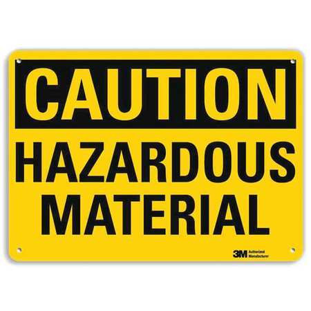 LYLE U4-1370-RA_10X7 SAFETY SIGN HAZARDOUS MATERIAL 7IN.H