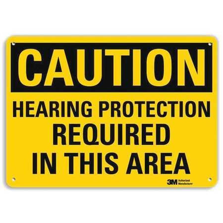 LYLE U4-1400-RA_10X7 SAFETY SIGN HEARING PROTECTION AREA 7INH