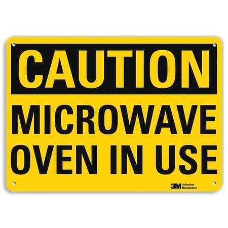 LYLE U4-1533-RA_14X10 SAFETY SIGN MICROWAVE OVEN IN USE 10IN H