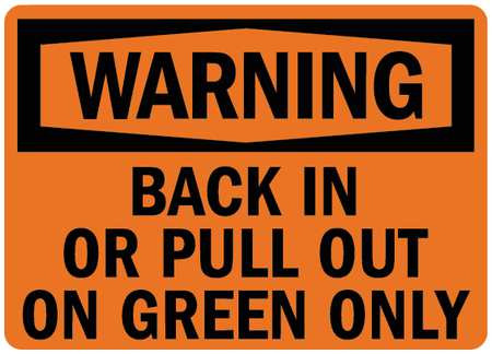 LYLE U6-1033-RD_10X7 WARNING SIGN BLACK/ORANGE 10 IN W TEXT
