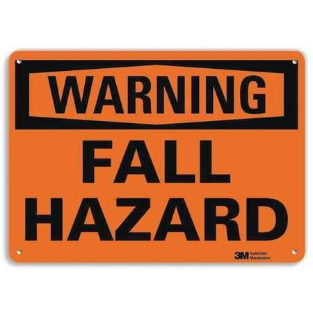 LYLE U6-1086-RA_14X10 WARNING SIGN FALL HAZARD 10IN H X 14IN W