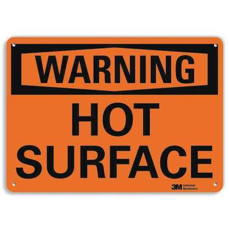 LYLE U6-1124-RA_10X7 WARNING SIGN HOT SURFACE 7IN H X 10IN W