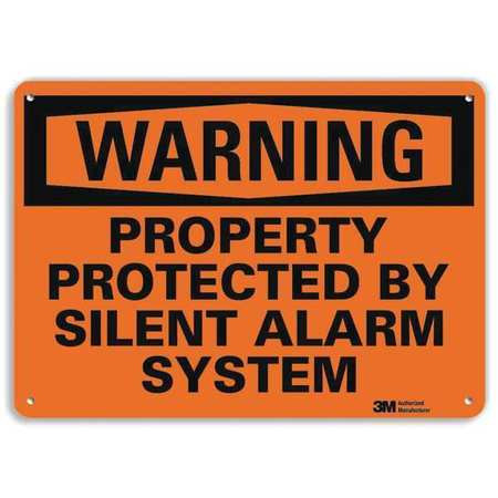 LYLE U6-1209-RA_10X7 SECURITY SIGN SILENT ALARM SYSTEM 7 IN H