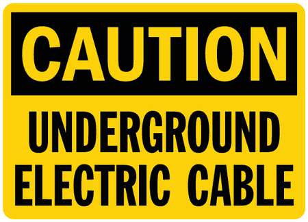 LYLE U4-1745-RD_7X5 SAFETY SIGN UNDERGROUND CABLE 5 IN H