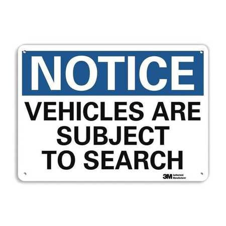 LYLE U5-1597-RA_14X10 NOTICESIGN RECYCLDREFLECALUM 14INWX10INH