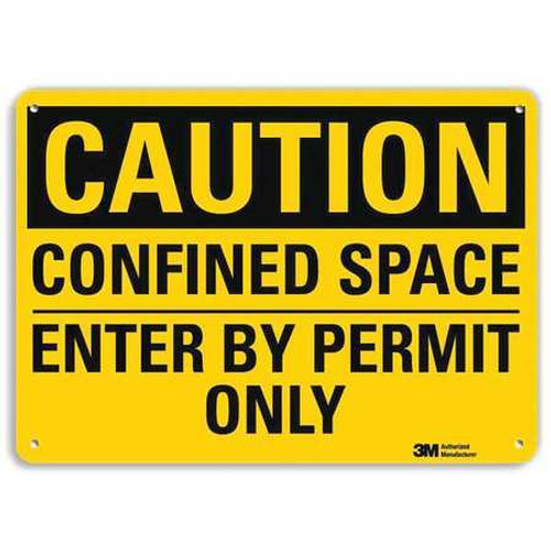 LYLE U4-1140-RA_14X10 SAFETY SIGN CONFINED SPACE 10IN.H